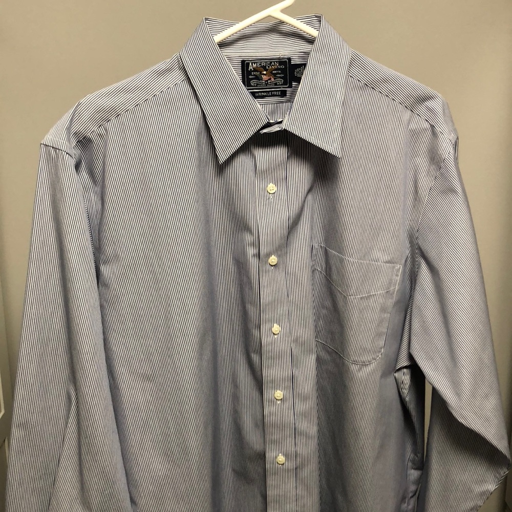 American Living striped dress shirt. 34/35, 17 1/2